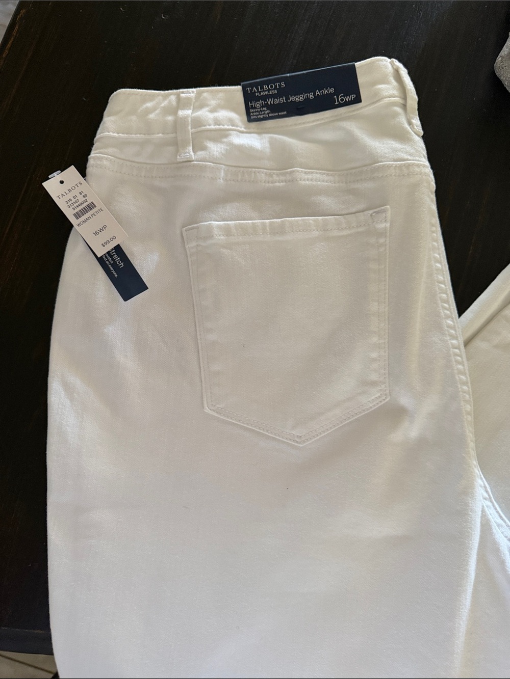 Talbots White High-Waist Jegging Ankle Jeans (petite) Plus Size
